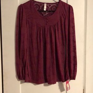 NWT Raspberry colored long sleeve shirt